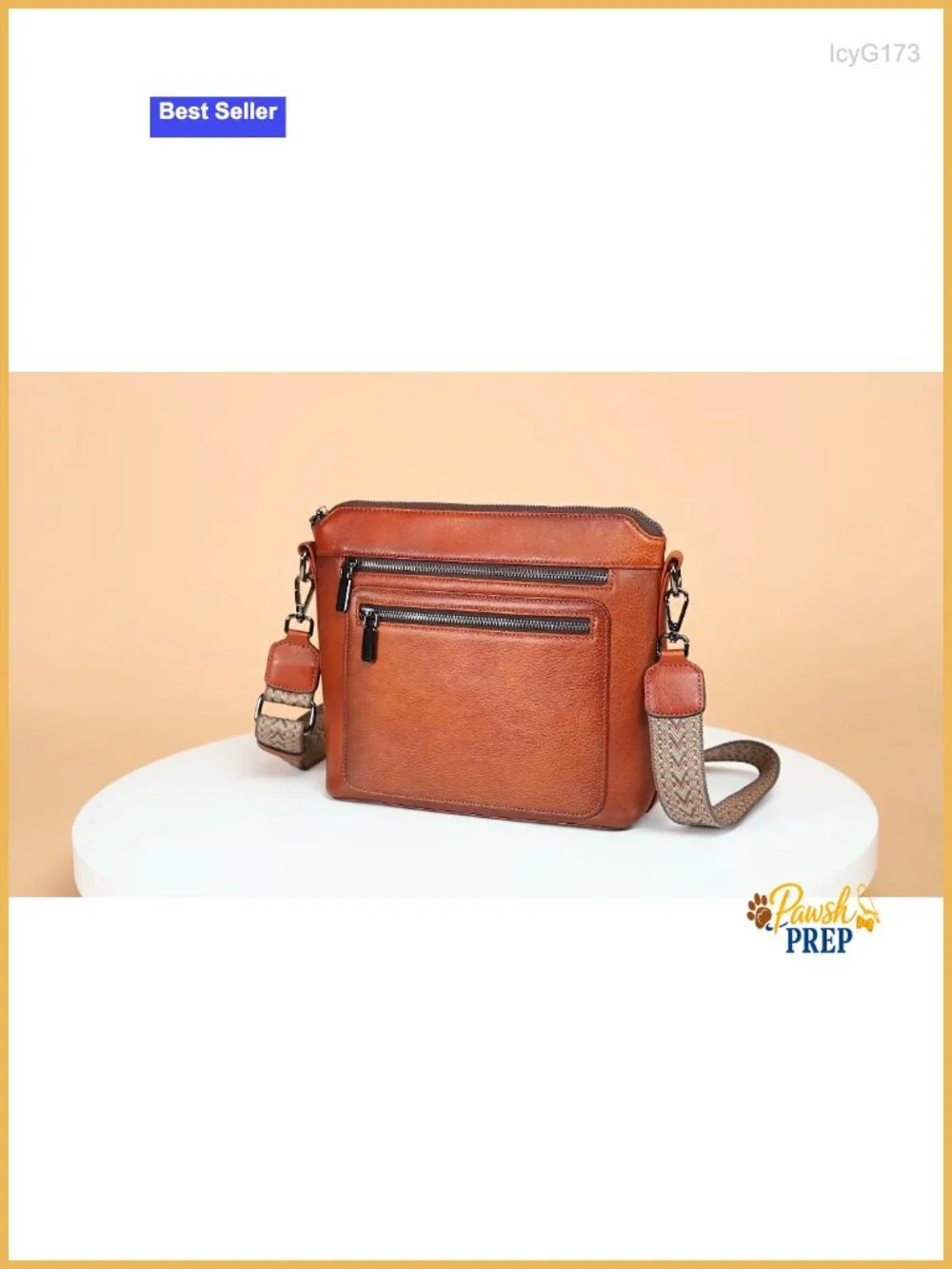 Genuine Leather Crossbody Bag Women Satchel Purse with Multiple Pockets